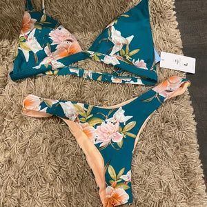 Never worn floral swimsuit